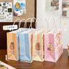 10Pcs Capybara Cartoon Gift Bags Hand-Held Paper Bags Rectangular Gift Candy Snack Packaging Bags Party Birthday Supplies