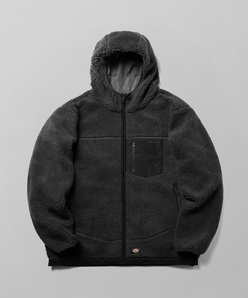Dickies Fleece Pocket Zip-Up Hoodie Gray