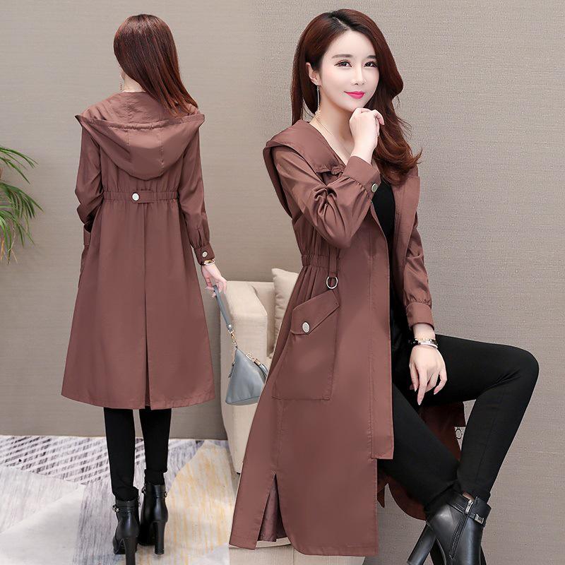 Forwelly Double Breasted Trench Coat for Womens Winter Classic Vintage Plaid Lapel Overcoat Mid Long Jacket