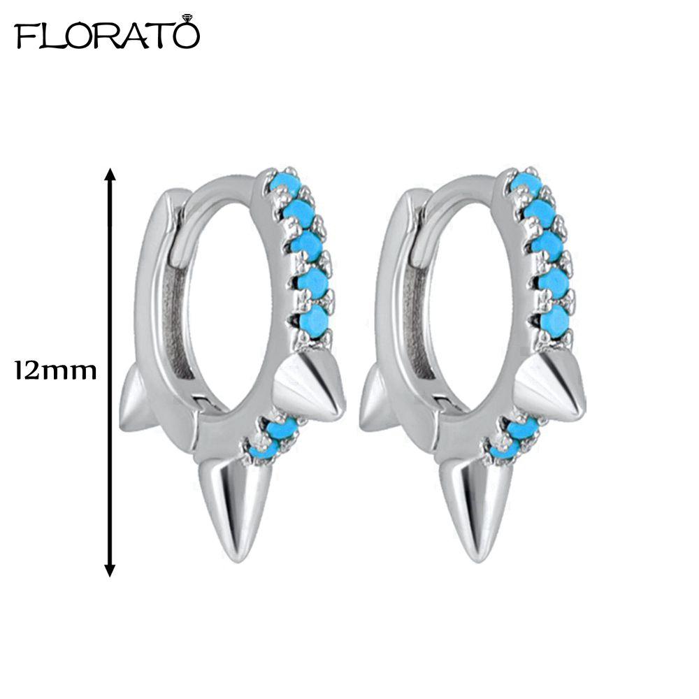 925 Silbernadel Punk Nieten Nieten Creolen Ohrringe für Damen Huggie Ohrringe Ohr Manschette Piercing Ohrring Gotischer Schmuck