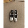 Silver bag head half slippers women's shoes wear 2025 new summer French Mary Jane half a word with single shoes