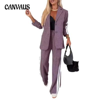 Damen Plus Size Neuer Herbst Langarm Revers Freizeitanzug