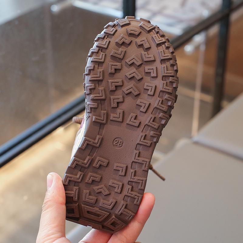 Zapatillas Deportivas de Cuero Forradas de Polar para Niños Invierno 2025: Cálido, Doble Algodón, Unisex Niños y Niñas, Estilo 'Papá', Venta Popular