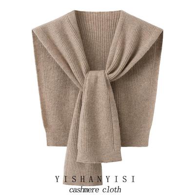 100% Pure Cashmere Knitted Shawl: All-Season Versatile Scarf & Cape