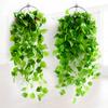 9 Forks  Artificial Vines Plants Plastic Leaf Outdoor Creeper Green Ivy Wall Hanging for Home Garden Wedding Decor New YearDecor