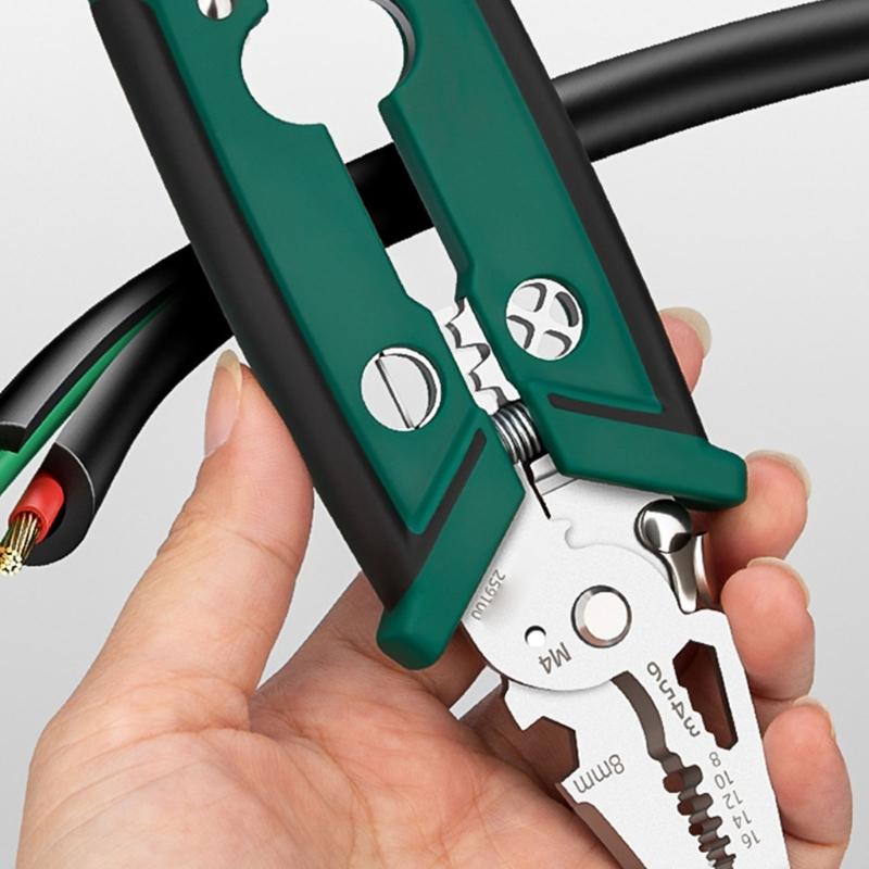 Electrician Wire Crimper Peeler Pliers Cable Stripping Multifunctional Press Plier Terminals Crimping Cutting Tool