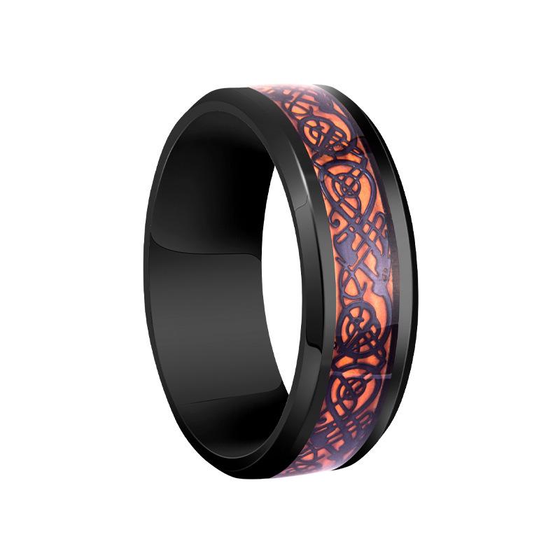 24 New Dragon Pattern Men's Ring – Trendy and Popular Design