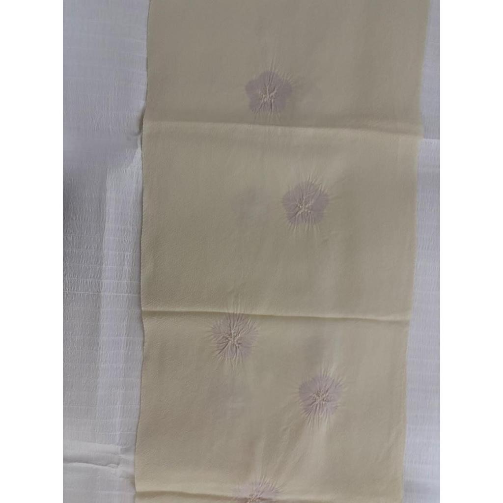 Used Pure silk, obi-age, floral pattern embroidery, Japanese accessories, ring-drawing, drawing process