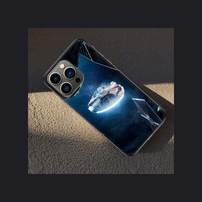 Millennium Falke im Weltraum Handyhülle Für Apple Iphone 16 15 Plus 13 12 Mini 16E 11 14 Pro Max X XS XR 8 7 SE 2020 Hülle Schale C