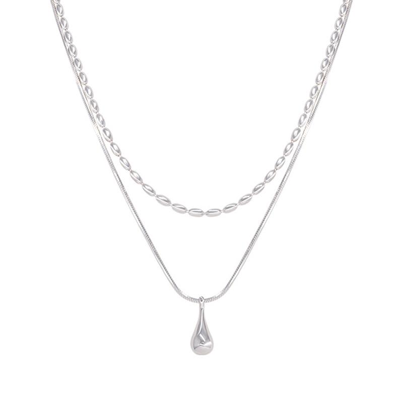 Factory Price Fashion Pendant Necklaces Fine Dainty Popularity Collares Con Colgante Crystal Chain Modern Pendant Necklaces серебряный