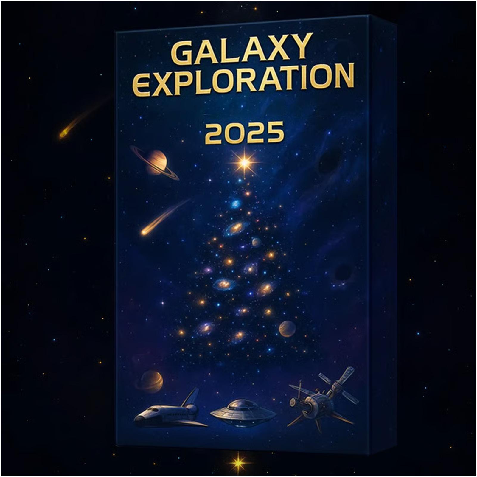 

2025 Galaxy Exploration Advent Calendar Space Advent Toy 2025 2D Flat Acrylic Collectible Toys for Kids Teens Students M