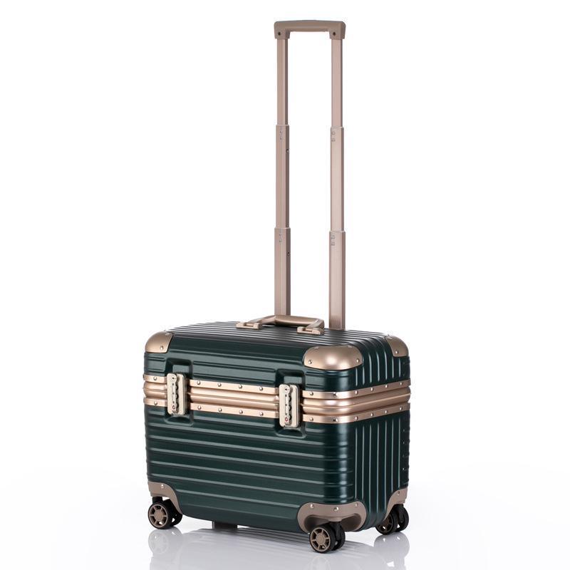 18-Inch Flip-Top Carry-On Suitcase with 20-Inch Aluminum Frame, Universal Wheels, and Small Lock for Men and Women