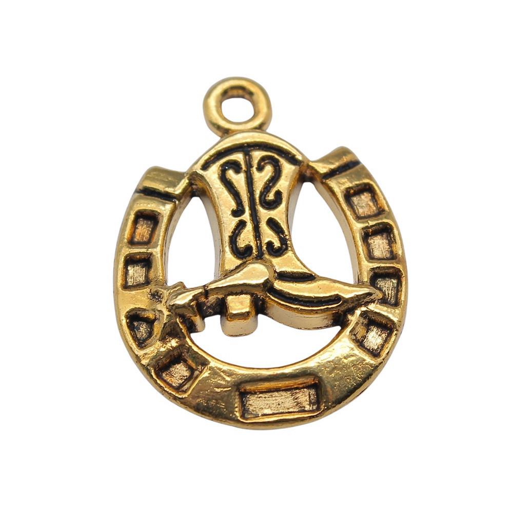 Vintage Horseshoe Charms Alloy Metal Pendants For DIY Jewelry Lucky Themed Accessories