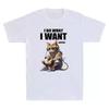 I Do What I Want – Funny DJ Cat Meme Humor Quote Vintage Men's T-Shirt