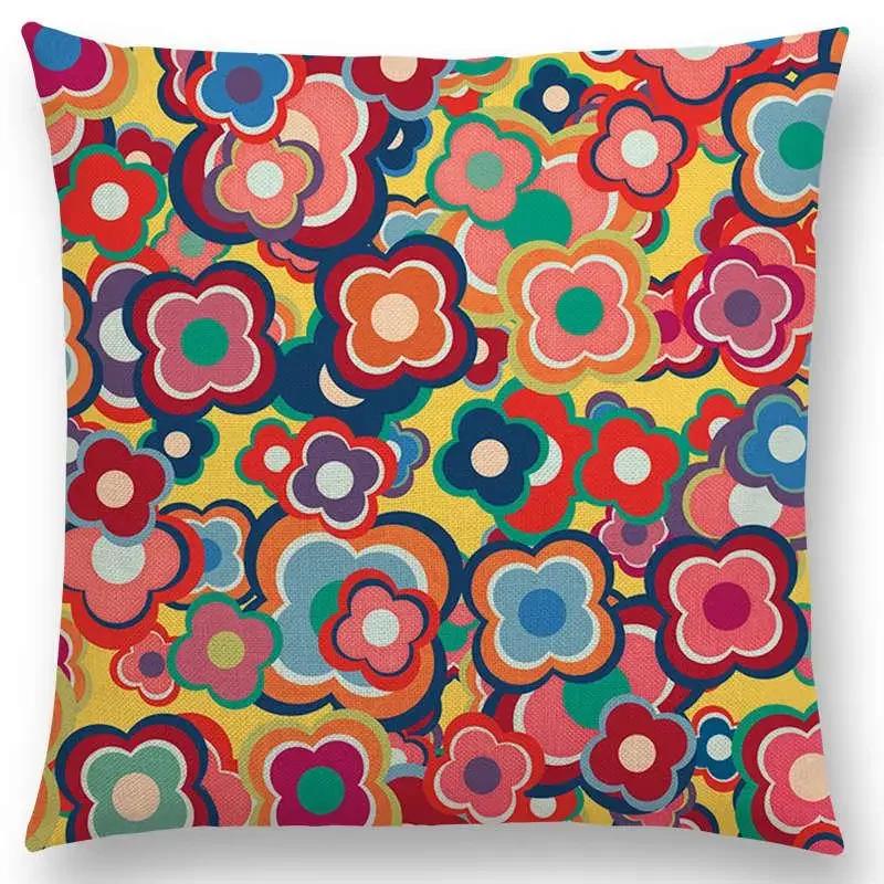 New Colorful Geometric Patterns Moroccan Lattice Mosaic Hexagon Stars Hearts Flowers Pretty Car Cushion Cover Sofa Throw Pillow