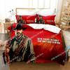Set Biancheria da Letto Gioco Red Dead Redemption Stampato 3D Adatto per Camera da Letto Set Copripiumino Con Federe Tessili per la Casa per Bambini