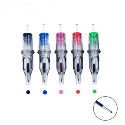 BM Ballpoint Pen Cartridge Semi-permanent Tattoo SMP Practice Ballpoint Pen Needle 5 Colors, 10 Pcs, Black