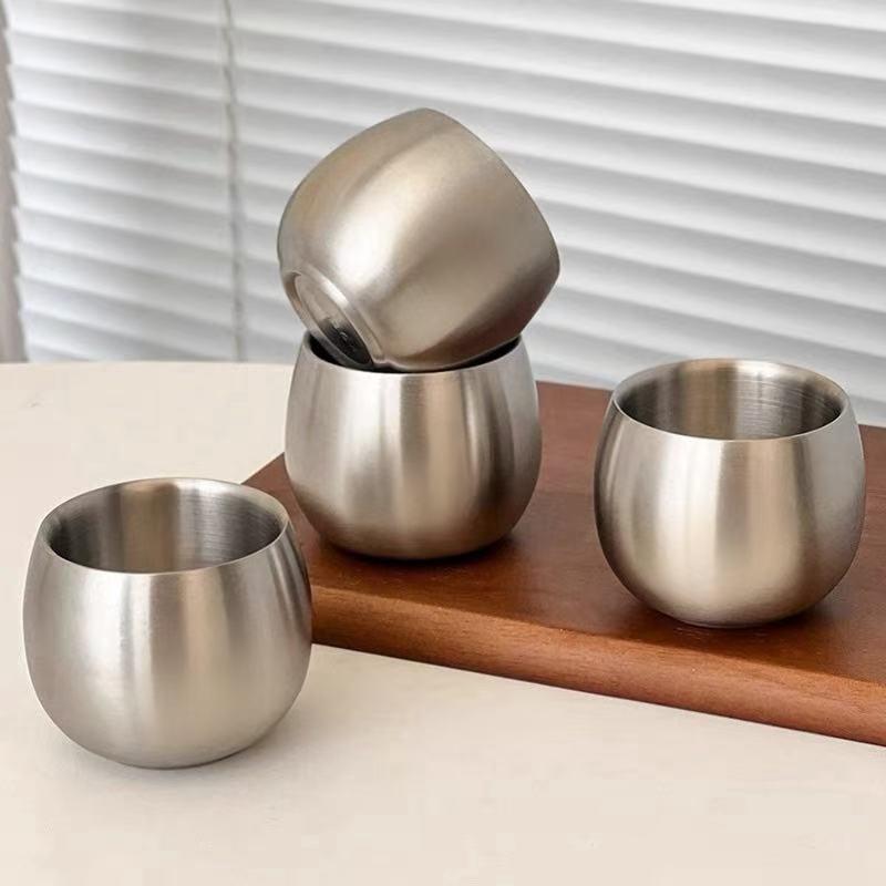 Stainless Steel Double-Wall Insulated Coffee Mug, Milk Cup, Heat-Resistant Tea Cup, 304 Stainless Steel Coffee Mug, Juice Cup