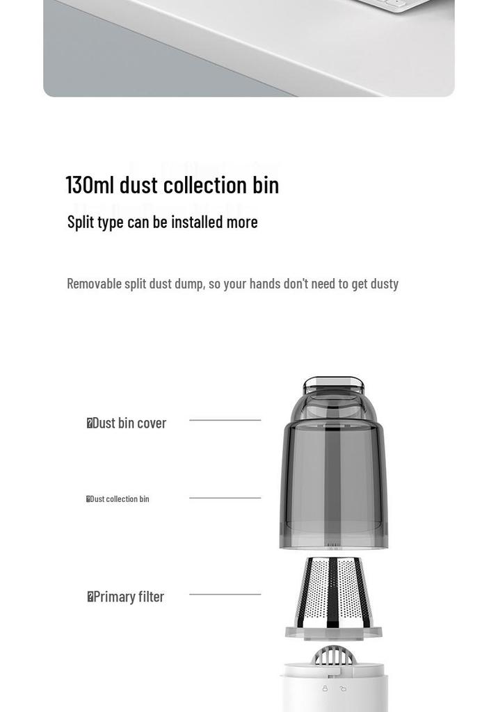 Portable Wireless Handheld Car & Home Vacuum Cleaner - USB Rechargeable, High Power, Compact Design