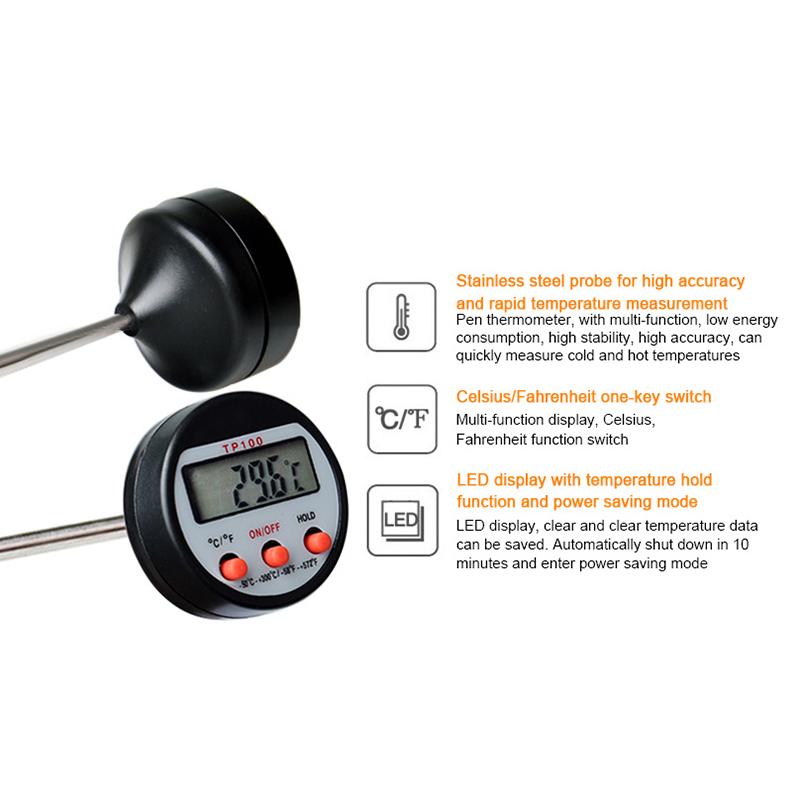 BBQ Thermometer Stainless Steel Barbecue Charcoal Grill Smoker Temp Gauge and Heat for Cooking Meat