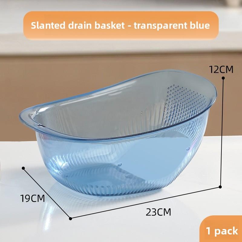 Large Capacity Drain Basket Drain Bowl Household Sink Vegetable Basin Kitchen Rice Washing Colander Fruit Plate