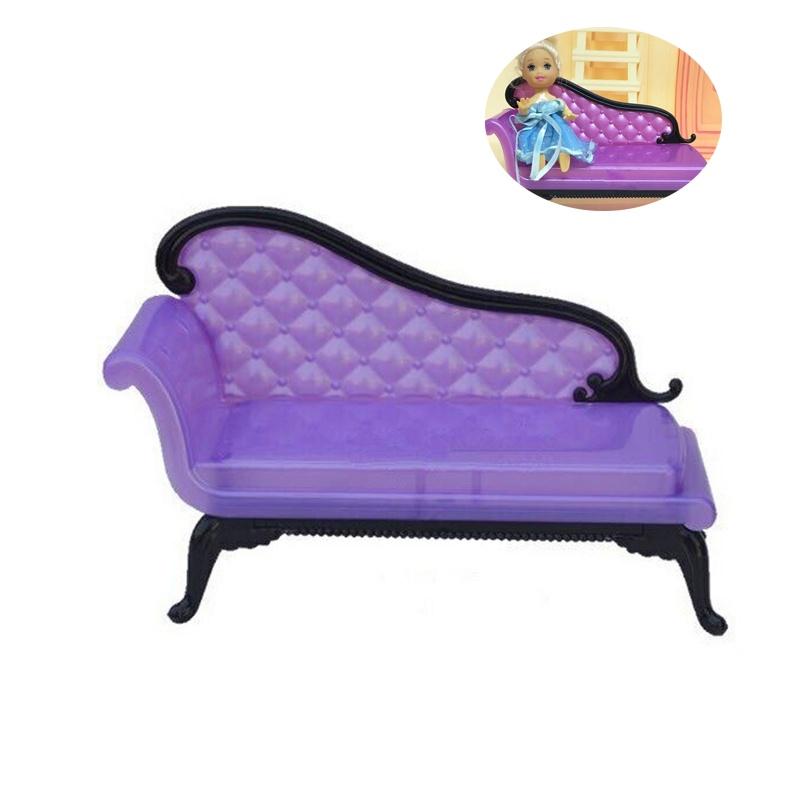 Barbie-Puppen-Sofa-Set, Kunststoffmöbel-Zubehör für Puppenhäuser, DIY-Spielzeug