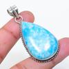 Piedra Preciosa Natural Larimar Hecho a Mano Plata de Ley 925 Colgante de Joyería 2.05" AP-14908