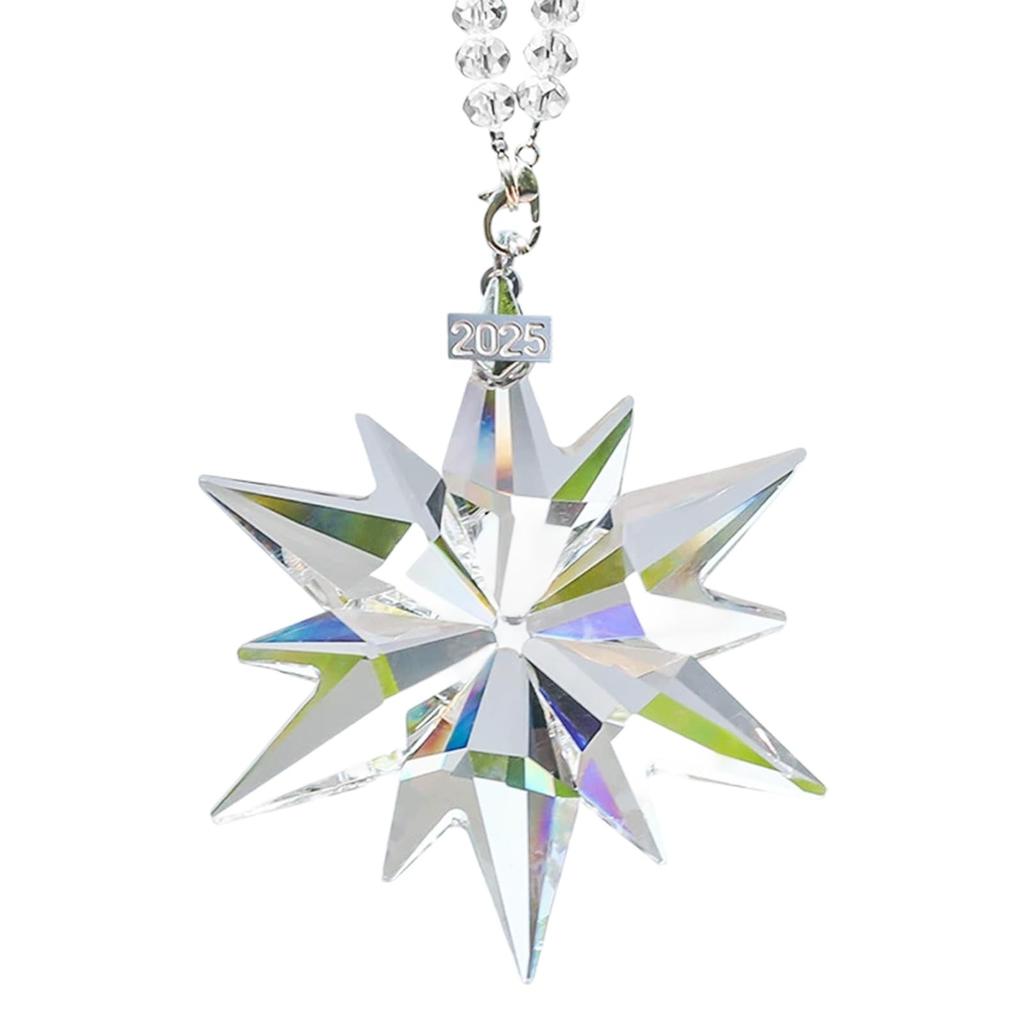 Crystal Snowflake Suncatcher Decorative Crystal Snowflake Star Pendant Suncatcher