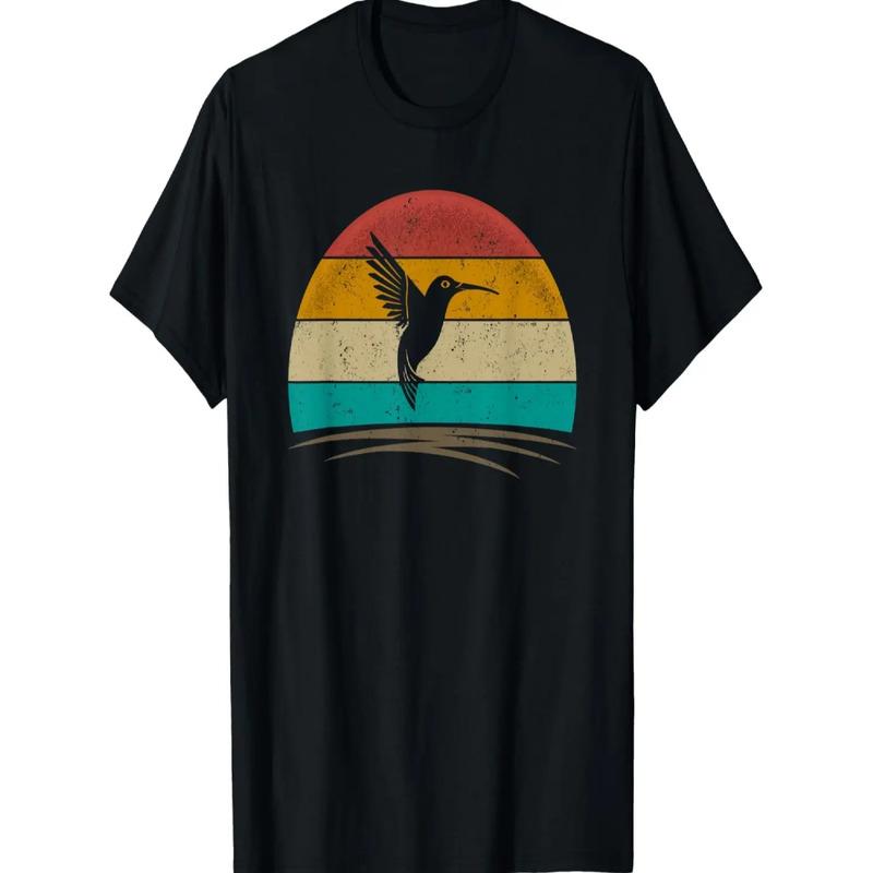 Camisa De Beija-flor Retr? Bird Watching Bird Hummingbird Lo S