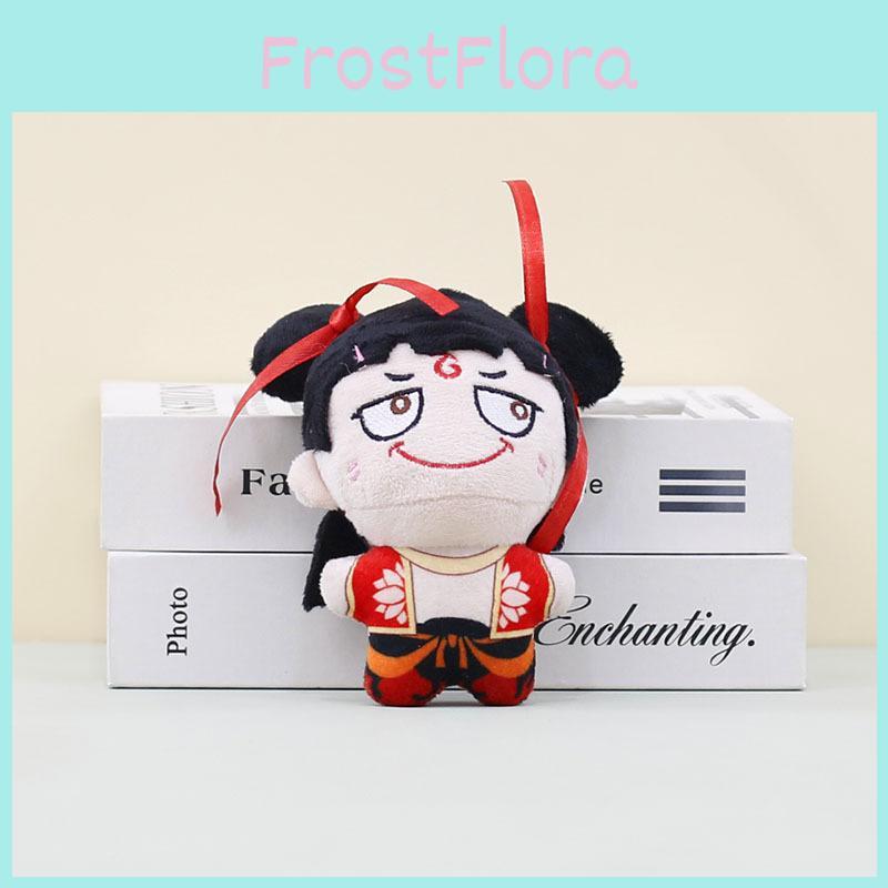 Charming Nezha Plush Figure Cute Keychain Doll Ideal For Backpack Decoration
