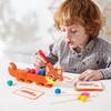 Wooden Educational Toys for Young Children: Early Learning, Parent-Child Interaction, Fruit, Color & Shape Recognition, Bead Threading