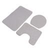 Conjunto de 3 Tapetes de Banheiro Forma U Tapete para Vaso Sanitário Tampa de Vaso Sanitário Tapete de Banho Absorvente de Água Antiderrapante Tapetes de Banho para Treinamento de Penico Crianças Adulto