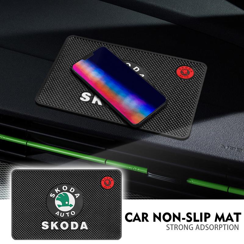 BATV9 1pcs Car Anti Slip Pad Magic Anti Slip Pad Dashboard Black Silicone Valve Core For Skoda KAMIQ KODIAQ SUPERB RAPID FABIA YETI