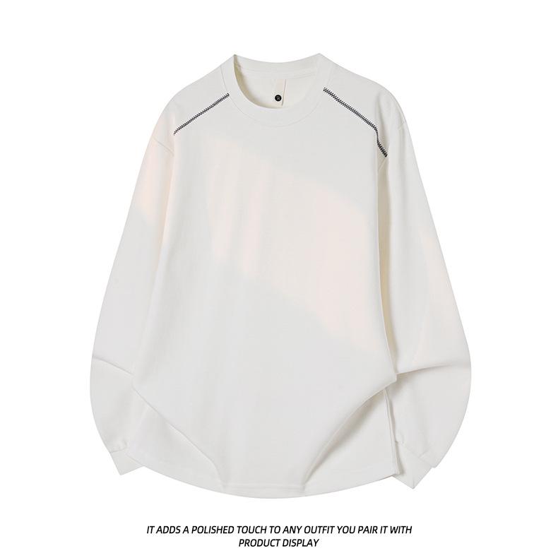 

Men s Geometric Design Long Sleeve Round Neck Pullover 2XL [165-185 lbs] белый