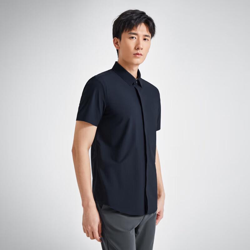 DIKENI Men s Ice Silk Cool Touch Stretch Knit Short-Sleeve Shirt L (50)