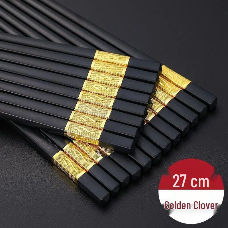 High-Grade Alloy Chopsticks - Anti-Mildew, Durable Family & Restaurant Tableware Set