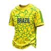 Men's Short Sleeve Graphic T-Shirt with Soccer Print, Breathable & Comfortable Neck, for Fan Celebrations