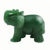 Green Aventurine Jade Ston Lucky Elephant Fortune Feng Shui Statue Figurine Office Ornament Chakra Healing Stones Statue Decor