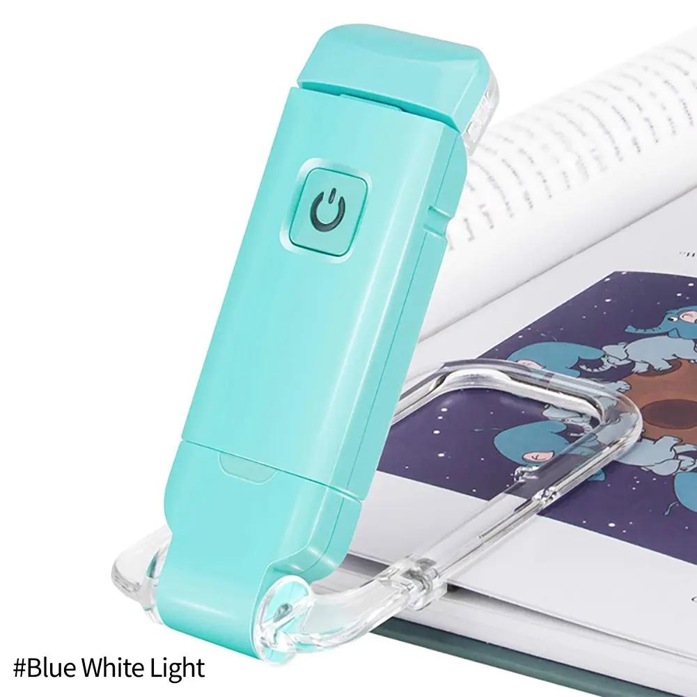 USB Book Light Reading Lamp Clip-on Lights Folding LED Night Lighting For Reader Adjustable Flexible with Battery