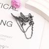 Hot Selling New Crow Metal Brooch For Women Sweet And Cool Spicy Girl Thorny Rose Collar Needle Pin Accessory