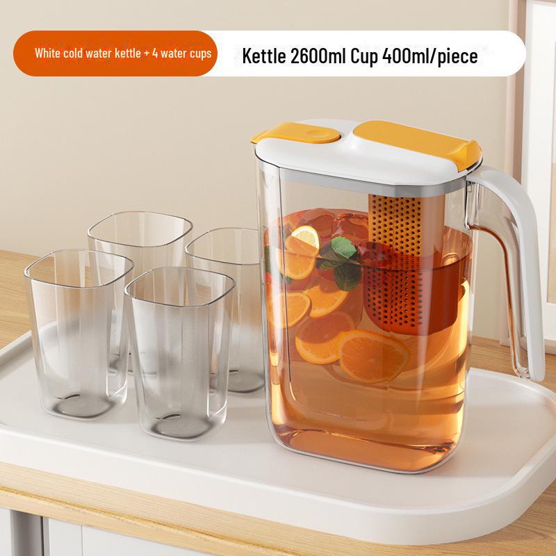 Large Capacity Plastic Cold Water Kettle for Household or Commercial Use - Scale for Accurate Measuring, High Temperature Resistant