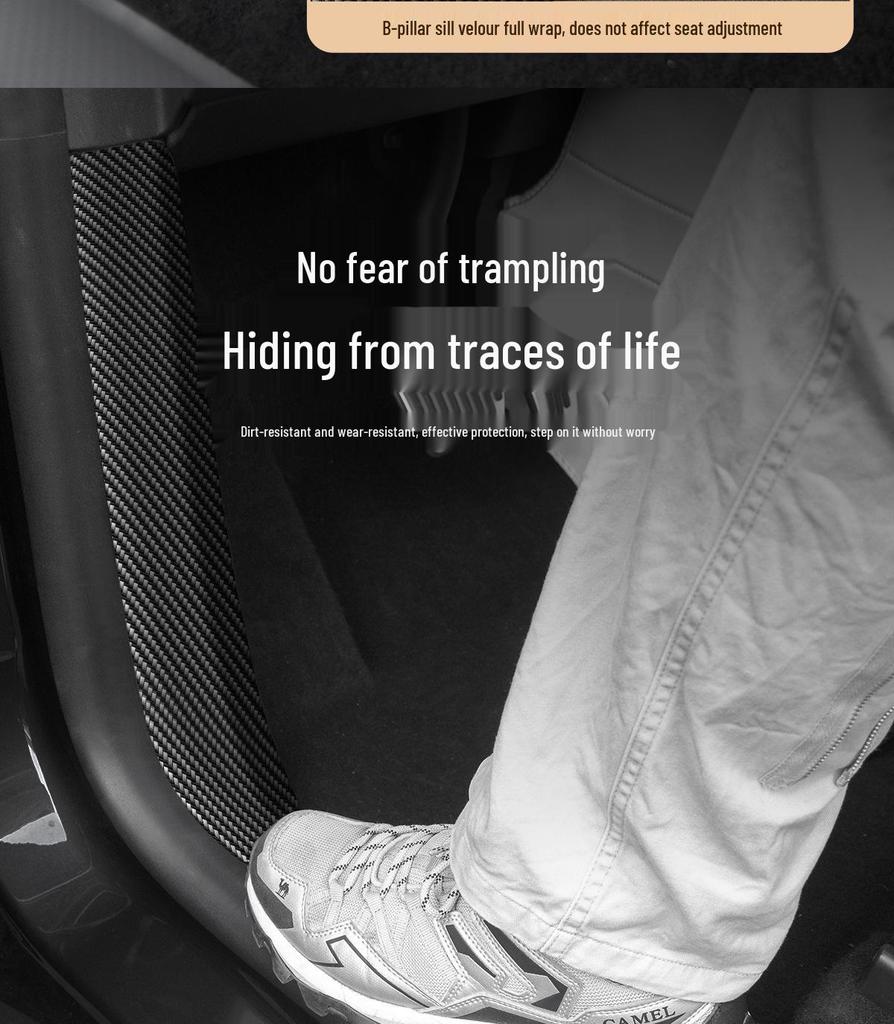 Tesla Model 3/Y Facelift Laser Carbon Fiber Door Sill Protectors