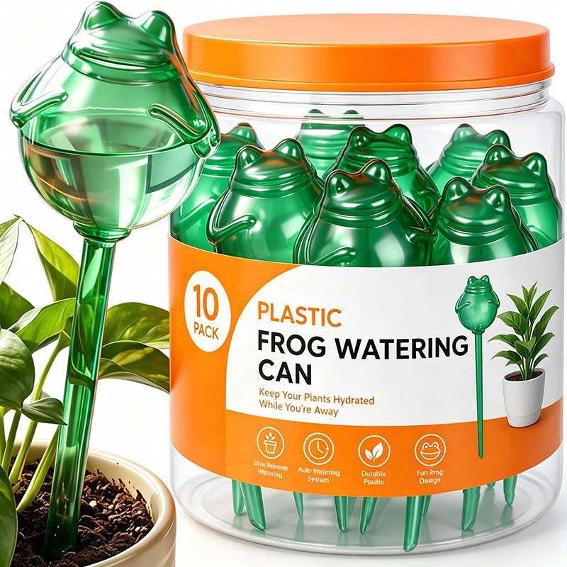 10/1x Automatic Watering Device Frog Plastic Ball Plant Self Drip Irrigation Tool Clever Lazy Flower Water Cans Vacation Supply