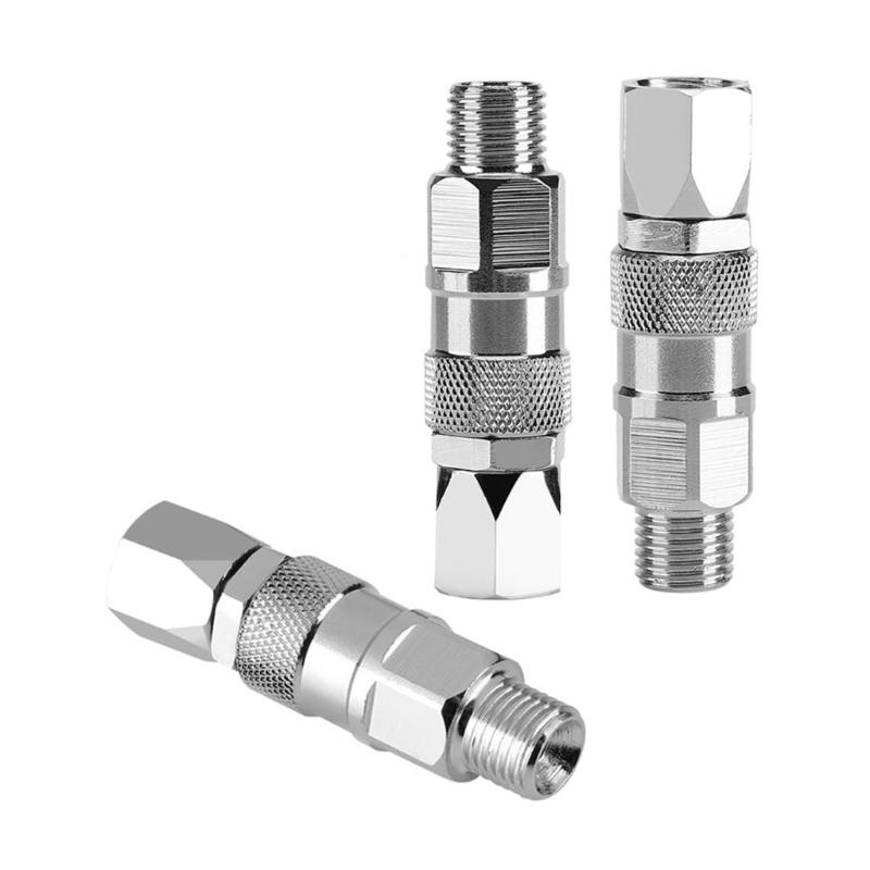 Pack of 2 Sturdy Stainless Steel Airless Sprayer Joint Connectors 1/4 Inch Accessory with Various Paint Sprayers