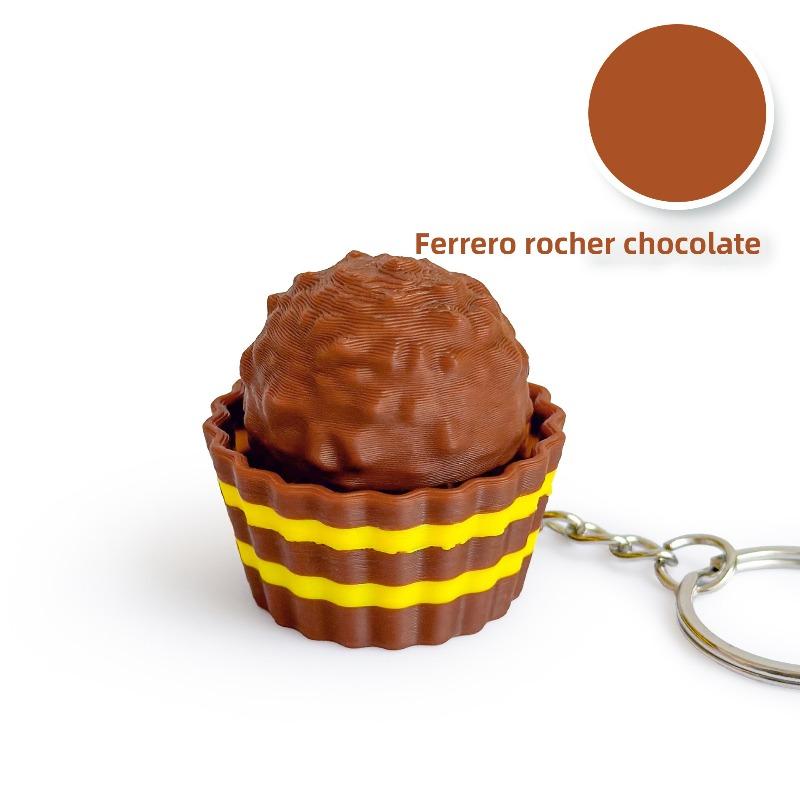 Printed Toy Chocolate Stress-relieving Clicker Pendant Keycap Button Stress Relief Gadget Keychain ferrero rocher chocolate