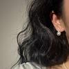 Full Diamond Drop Pearl Earrings Zirconia Inlaid Design Light Luxury Senior Sense Women's Gentle Temperament Ear Jewelry