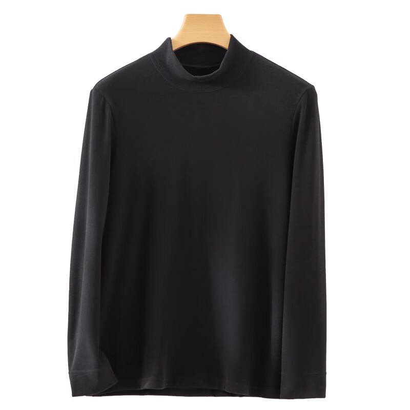 LCsanyp Men's Semi-High Collar Thermal Long Sleeve Top