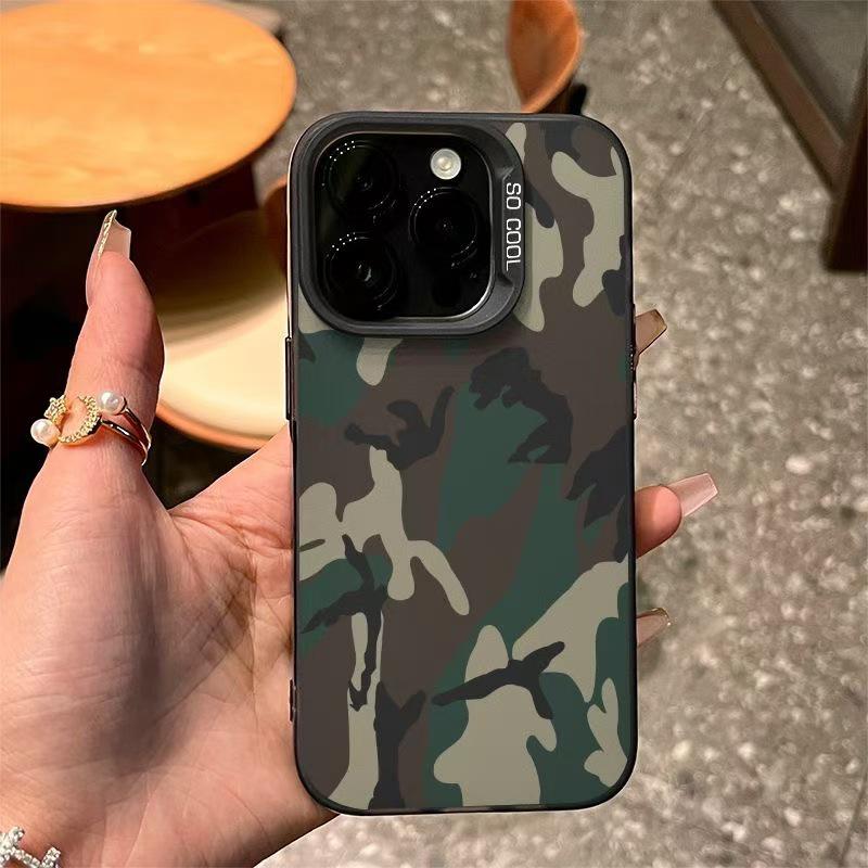 

Trendy Camouflage Case for iPhone 13Pro-17: High-End Feel for iPhone 14-16 12 Pro