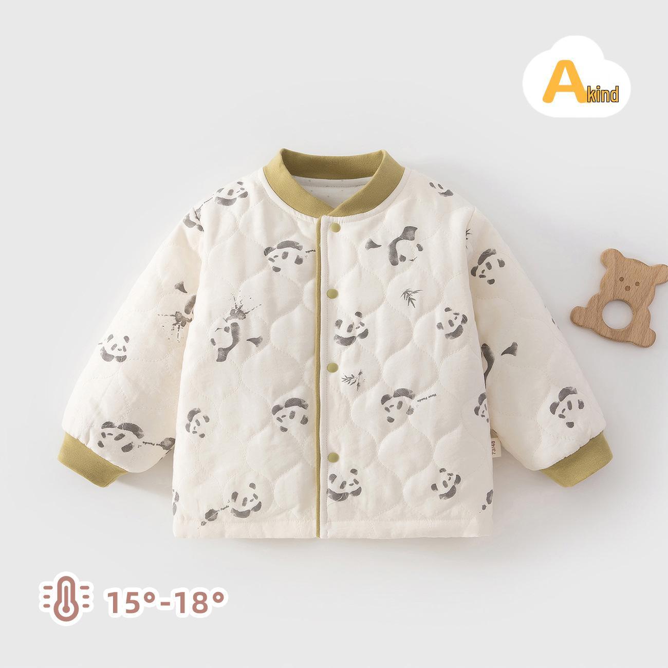 

Fleece-Lined Cotton Padded Jacket for Infants, Autumn/Winter, 0-2 Years, Boys/Girls, Thickened Outerwear 80 cm