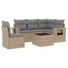 VidaXL Salon de Jardin avec Coussins 6 pcs, Canapés de Terrasse, Ensemble de Meubles de Patio, Mobilier d'Extérieur, Beige 3252516